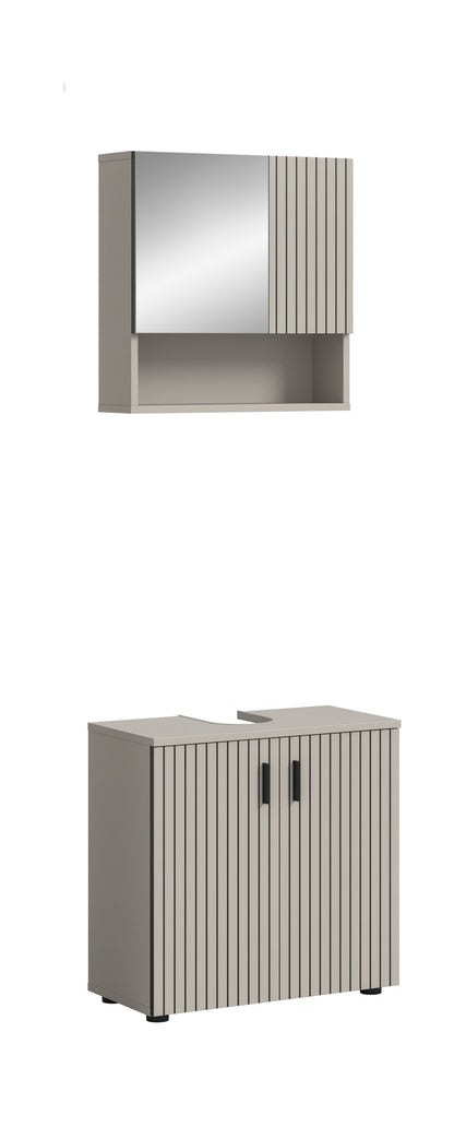 Bathroom Set MONE (W/H/D: approx. 60/192/30 cm) in Cashmere/Cashmere