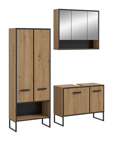 Bad-Set BAGNO (B/H/T: ca. 154/192/36 cm) in Artisan Oak Nachbildung/Artisan Oak Nachbildung