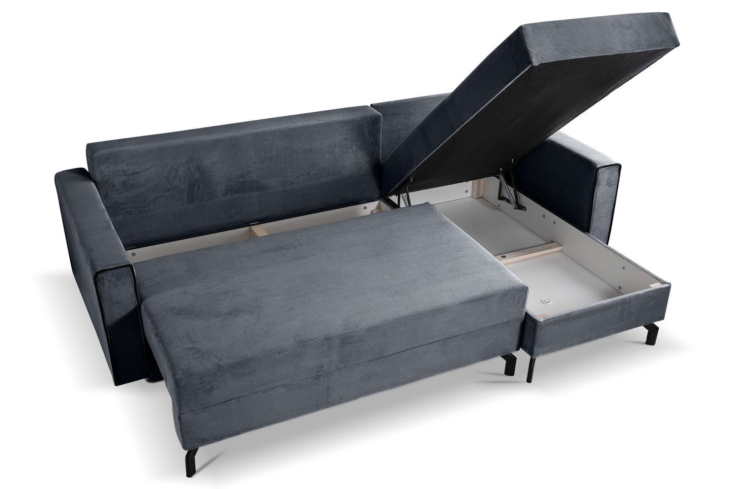Canapé-lit Marti – Canapé moderne en velours côtelé avec fonction couchage
