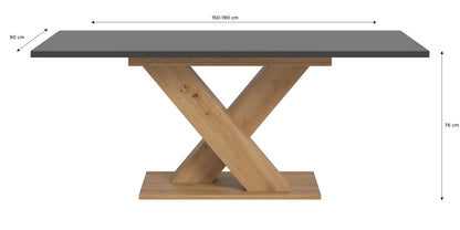 Table de salle à manger MOTION (L/H/P : env. 150/76/90 cm) en blanc/cachemire