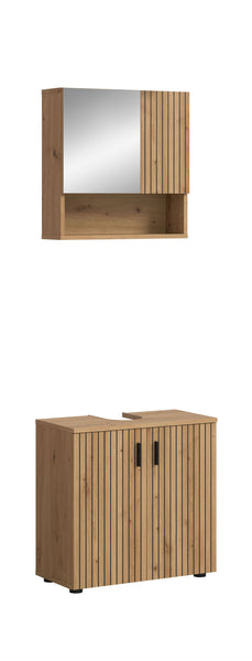 Ensemble de salle de bain MONE (l/H/P : env. 60/192/30 cm) en cachemire/cachemire