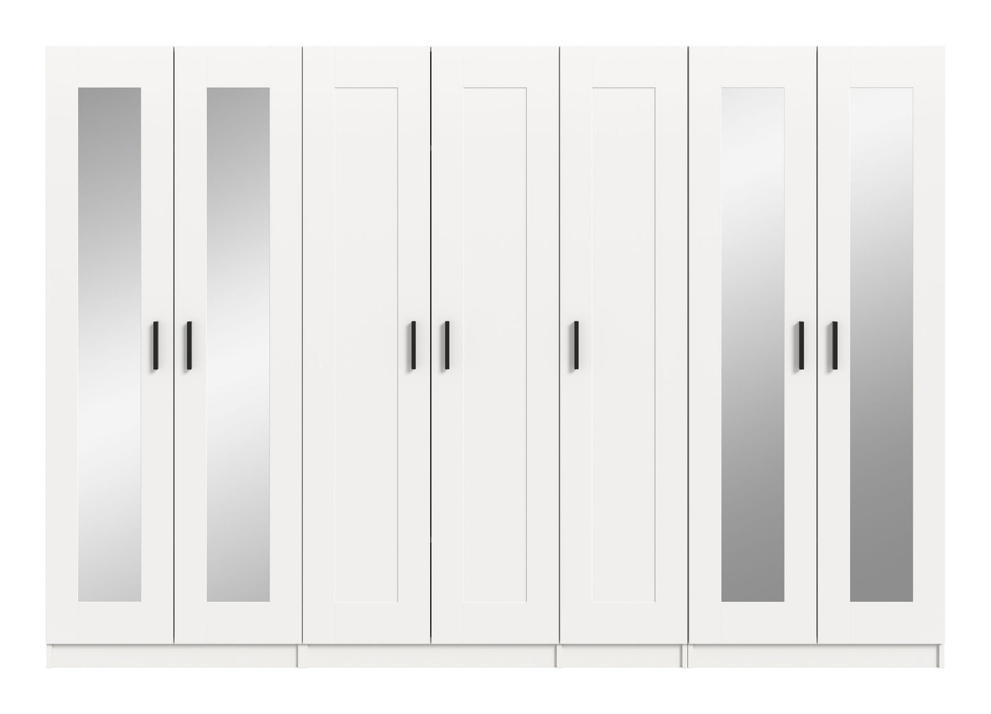 Combinaison d'armoires VISBY (L/H/P : env. 280/194/56 cm) en blanc/blanc