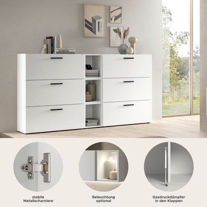 Homes & Jones Wohnwand 3-tlg. TV Möbel Modular Lowboard, Wohnzimmerschrank