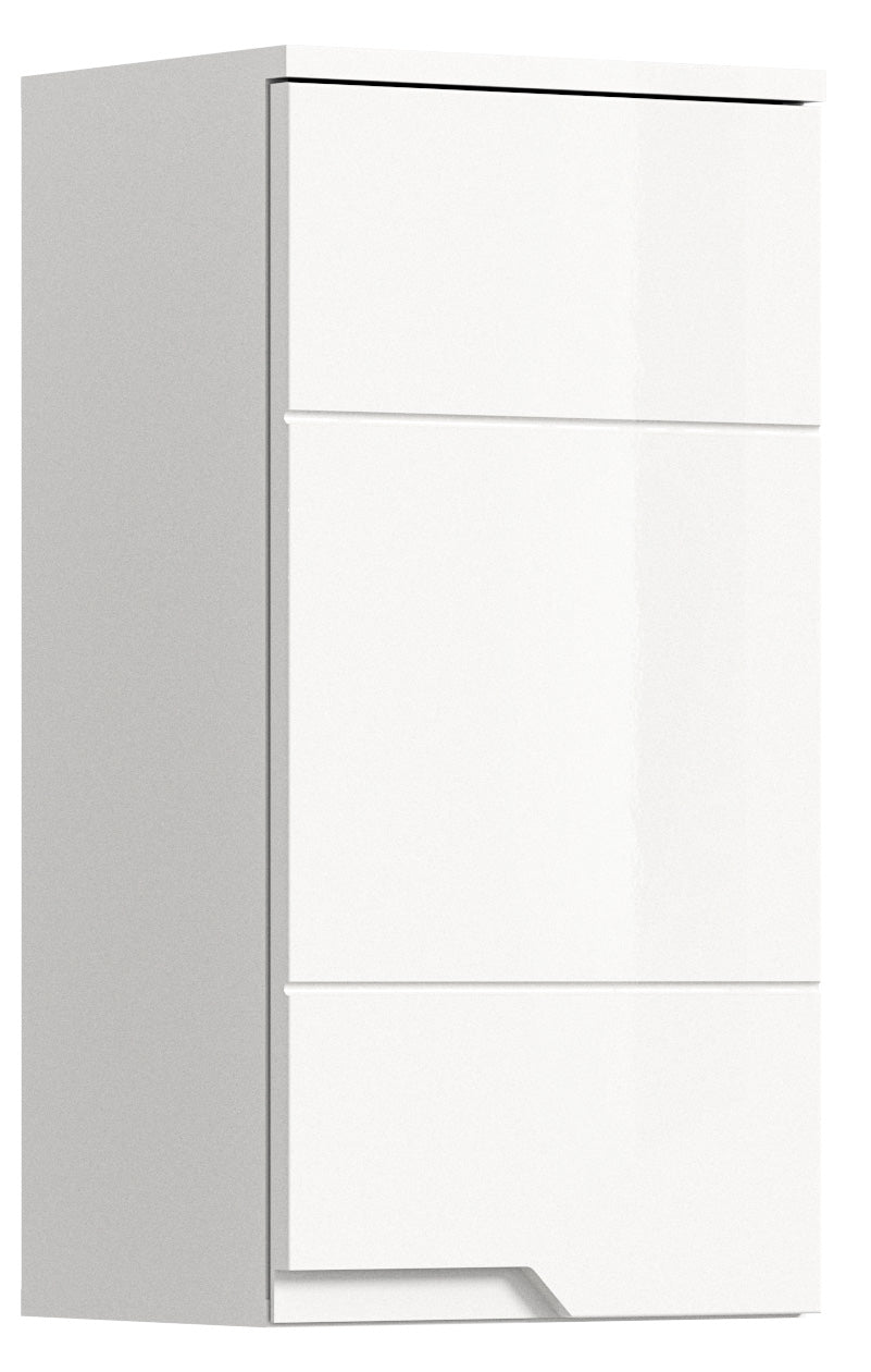 Meuble haut SOLERO (L/H/P: env. 38/73/27 cm) en blanc/blanc brillant