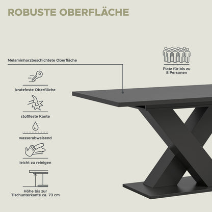 Table de salle à manger MOTION (L/H/P : env. 150/76/90 cm) en blanc/cachemire