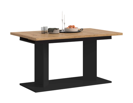 Esstisch GUSTAV (B/H/T: ca. 220/76/100 cm) in weiß/Artisan Eiche Nachbildung