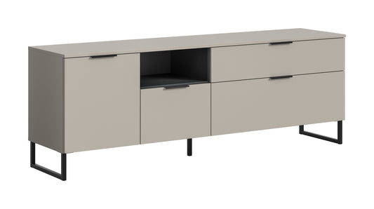 Meuble TV bas NOIDA (L/H/P: env. 185/64/41 cm) en cachemire/cachemire