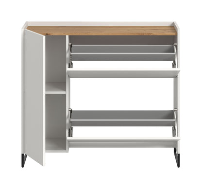 Commode à chaussures DRIVE (L/H/P : env. 110/94/32 cm) en sauge/sauge
