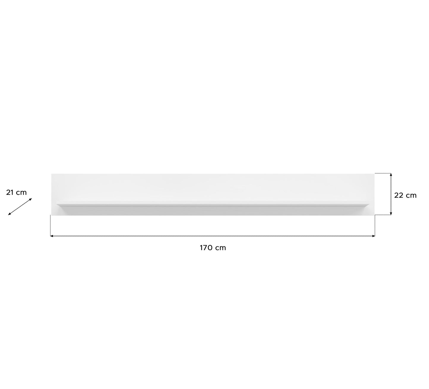 Combinaison murale SKYLIGHT (L/H/P: env. 351/202/46 cm) en blanc/blanc brillant