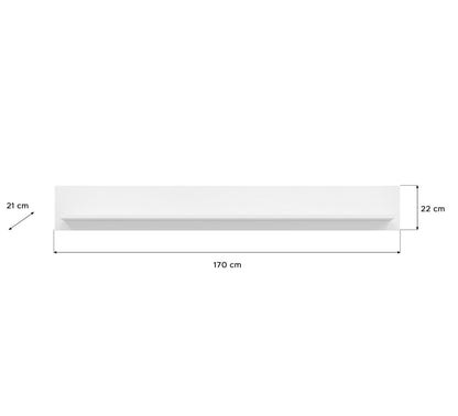 Combinaison murale SKYLIGHT (L/H/P: env. 351/202/46 cm) en blanc/blanc brillant