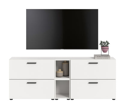 Homes & Jones Wohnwand 2-tlg. TV Möbel Modular Lowboard, Wohnzimmerschrank
