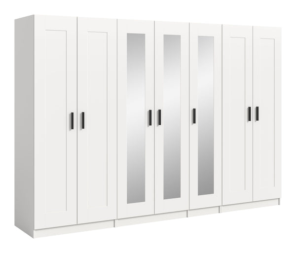 Combinaison de penderies VISBY (L/H/P : env. 280/194/56 cm) en blanc/blanc
