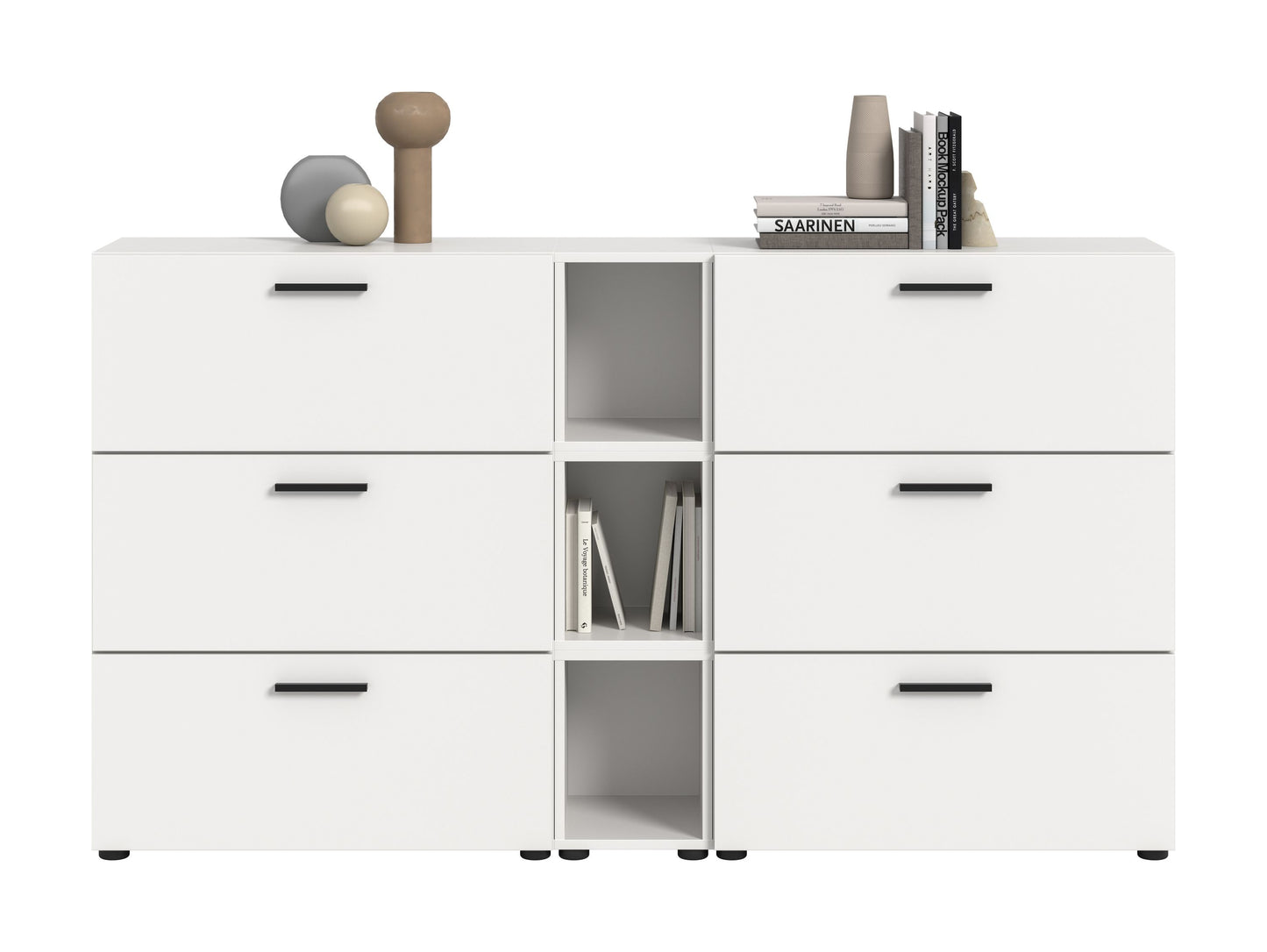 Homes & Jones Wohnwand 3-tlg. TV Möbel Modular Lowboard, Wohnzimmerschrank