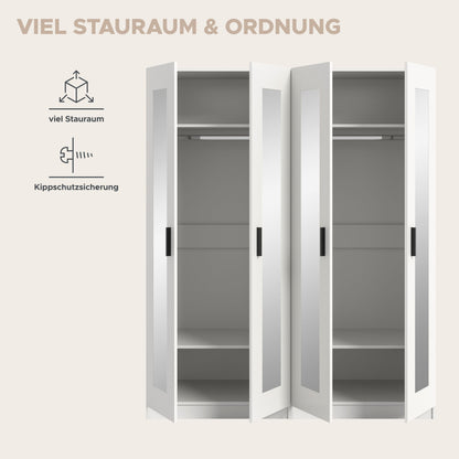 Homes & Jones Kleiderschrank 2-tlg., Schlafzimmerschrank 2x je 80 cm breit, 160 cm