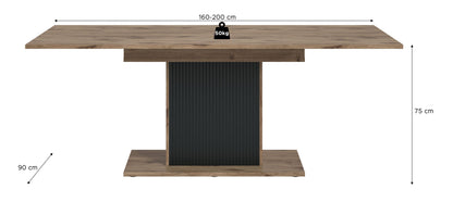 Homes & Jones Esstisch 160x75x90 cm, Esszimmertisch, Wohnzimmermöbel, Esszimmer