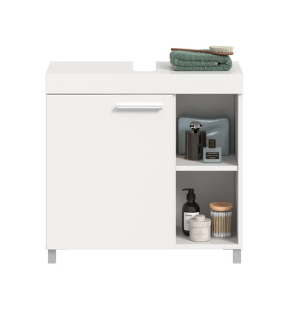 Meuble bas sous lavabo NOAH (L/H/P : env. 65/63/31 cm) en blanc/blanc