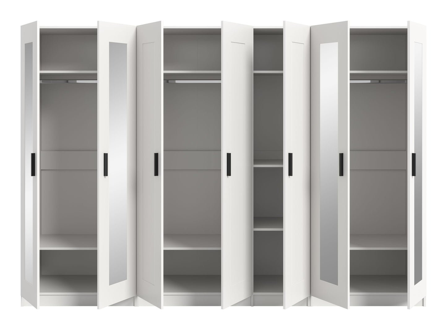 Combinaison d'armoires VISBY (L/H/P : env. 280/194/56 cm) en blanc/blanc