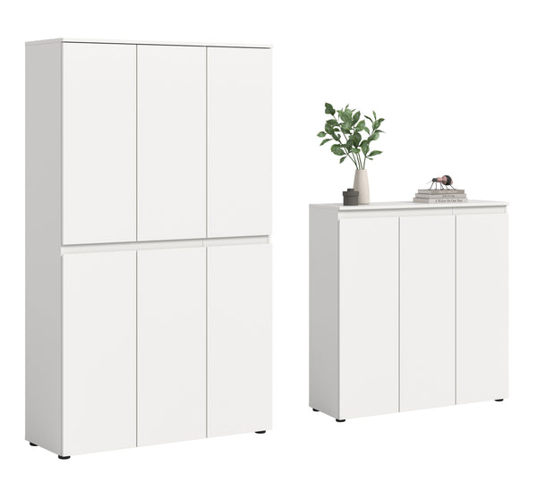 Armoire universelle SCARPA (L/H/P : env. 235/175/37 cm) en vert fumée/vert fumée