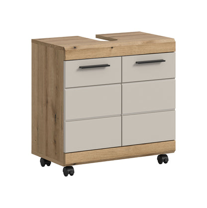 Homes & Jones Waschbeckenunterschrank auf Rollen, Schrank easy to handle