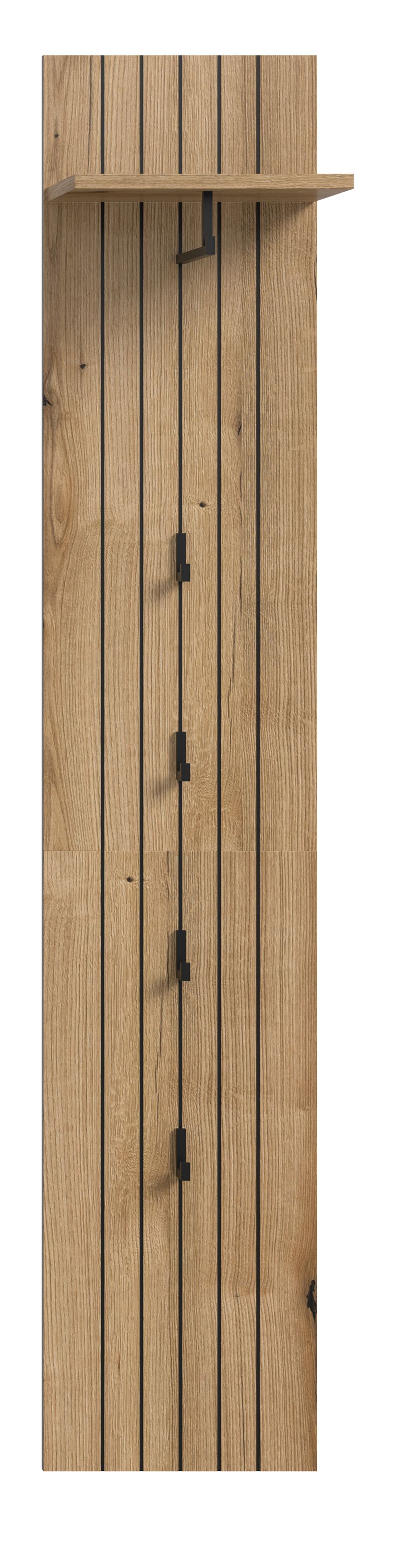 Coat Rack Panel STATION (W/H/D: approx. 31/160/27 cm) in Smoke Green/Smoke Green