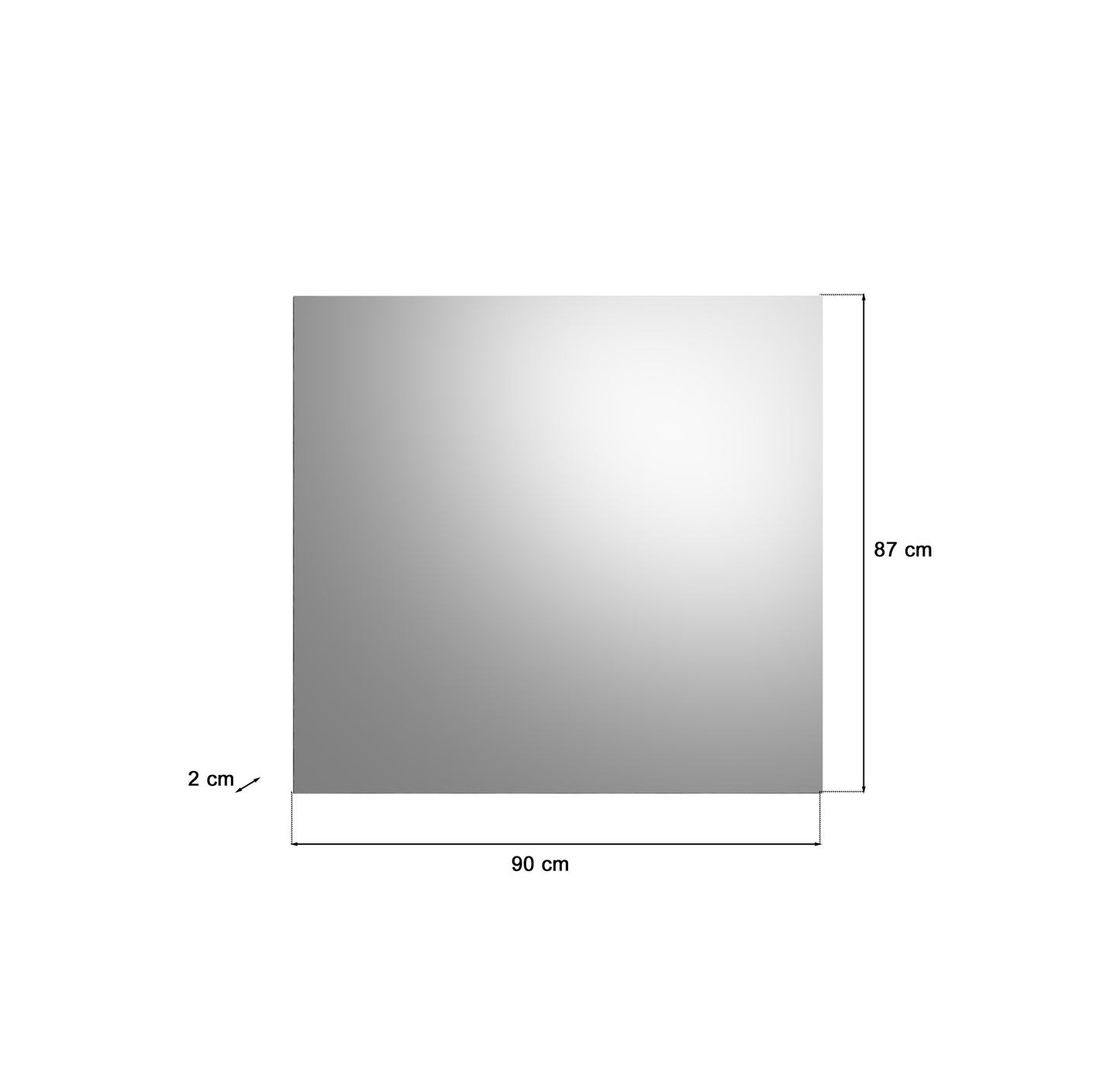 Miroir SCOUT (L/H/P : env. 90/87/2 cm) en décor chêne Evoke/décor chêne Evoke