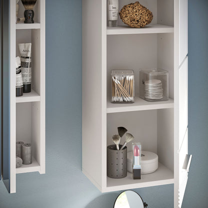 Armoire de toilette avec éclairage LINUS (L/H/P : env. 60/71/19 cm) en noir/verre miroir