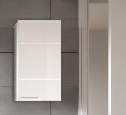 Meuble haut SOLERO (L/H/P: env. 38/73/27 cm) en blanc/blanc brillant
