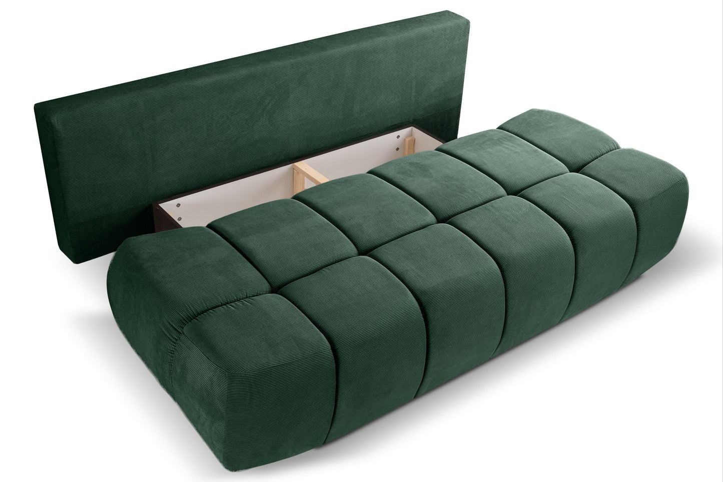 Canapé convertible Lauder – Canapé tendance en velours côtelé avec fonction couchage