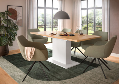 Homes & Jones Esstisch 150x76x90 cm, Esszimmertisch-Tisch mit Säulen Gestell