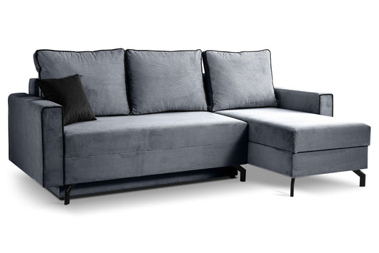 Canapé-lit Marti – Canapé moderne en velours côtelé avec fonction couchage