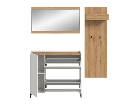 Ensemble de meubles d'entrée DRIVE (L/H/P : env. 175/192/32 cm) en sauge/sauge
