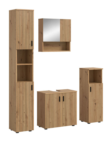 Ensemble de salle de bain MONE (L/H/P : env. 150/192/30 cm) en cachemire/cachemire