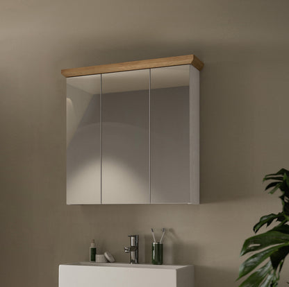 Mirror cabinet VERONA (W/H/D: approx. 69/71/21 cm) in Sibiu Larch imitation/Sibiu Larch imitation
