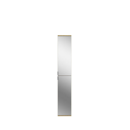 Spiegelschrank mit Spiegelfläche und mittiger Trennfuge, schlanke Front