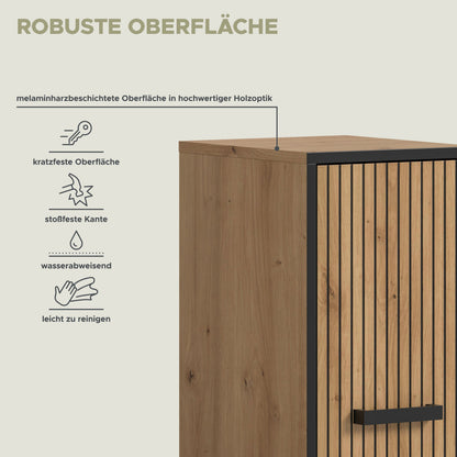 Tall cabinet BAGNO (W/H/D: approx. 30/101/32 cm) in Artisan Oak replica/Artisan Oak replica
