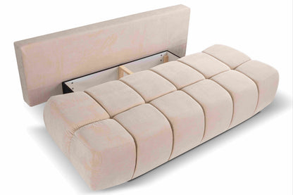 Canapé convertible Lauder – Canapé tendance en velours côtelé avec fonction couchage