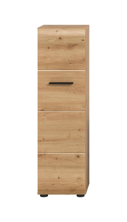 Type de rangement ICE (L/H/P : env. 30/106/30 cm) en imitation Chêne Nox/noir mat
