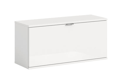 Homes & Jones Garderobensitzbank weiß Hochglanz Front, hängend montierbar