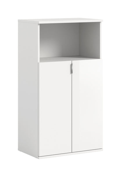 Homes & Jones Schuhkommode weiß Hochglanz Front, Schuhschrank, Flurmöbel
