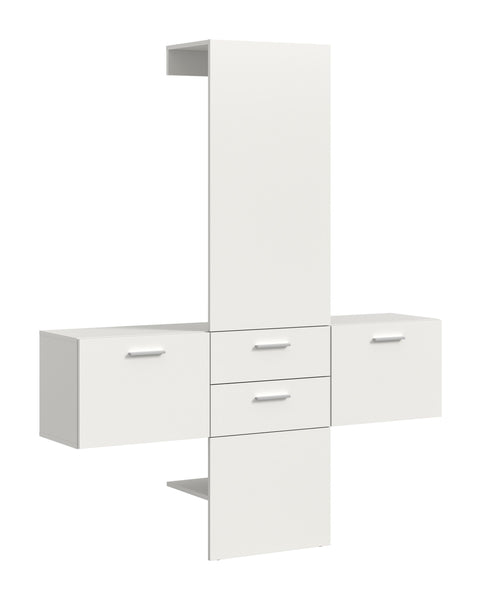Garderoben-Set VAGA (B/H/T: ca. 156/190/36 cm) in weiß/weiß