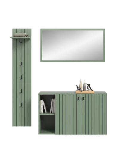 Homes & Jones Garderobe 3-tlg. Garderoben Set, Flurmöbel-Dielenmöbel