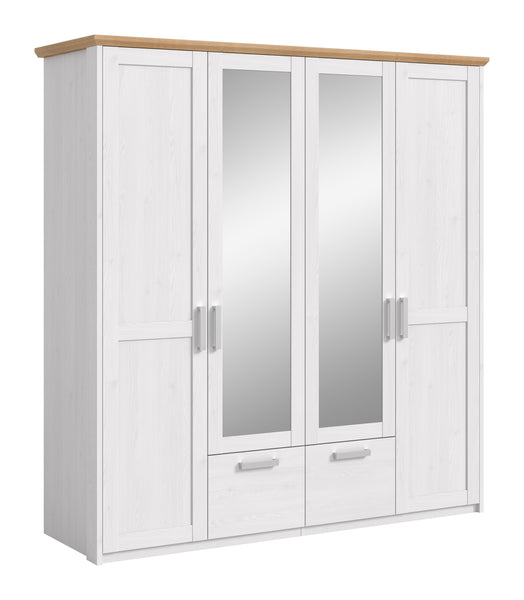 Kleiderschrank 4-türig VERONA (B/H/T: ca. 188/200/61 cm) in Sibiu Lärche Nachbildung/Sibiu Lärche Nachbildung