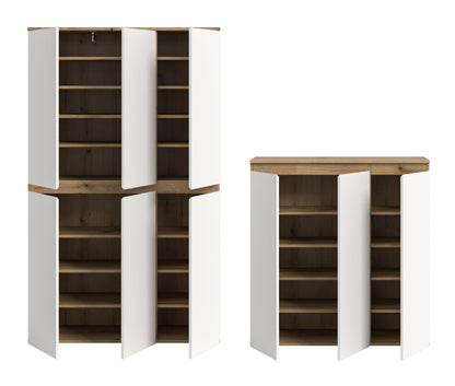 Armoire universelle SCARPA (L/H/P : env. 235/175/37 cm) en vert fumée/vert fumée