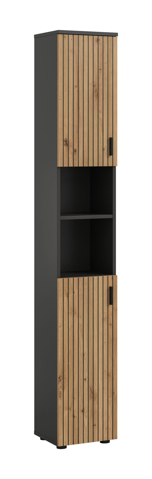 Homes & Jones Badhochschrank 30 cm breit, Badschrank schmal, Badmöbel