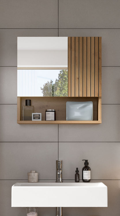Armoire de toilette MONE (L/H/P : env. 60/55/17 cm) en Cachemire/Cachemire
