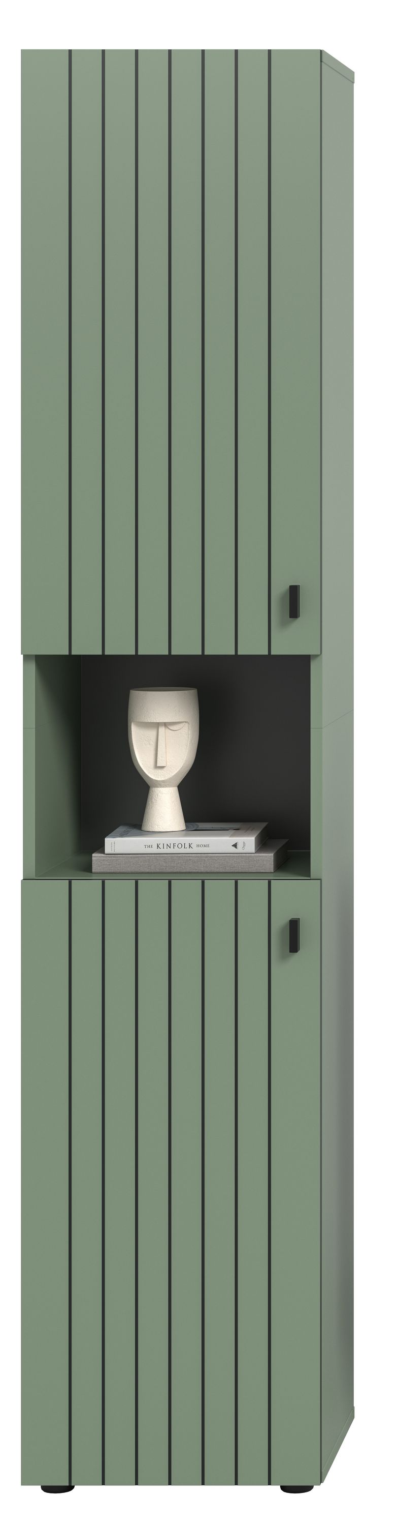 Wardrobe STATION (W/H/D: approx. 40/192/37 cm) in Smoke Green/Smoke Green