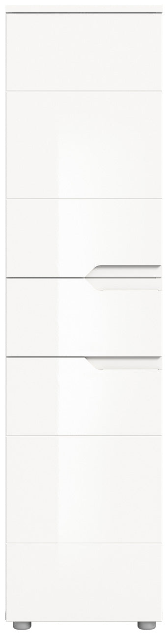 Homes & Jones Badhochschrank weiß Hochglanz Front, Badschrank-Badmöbel
