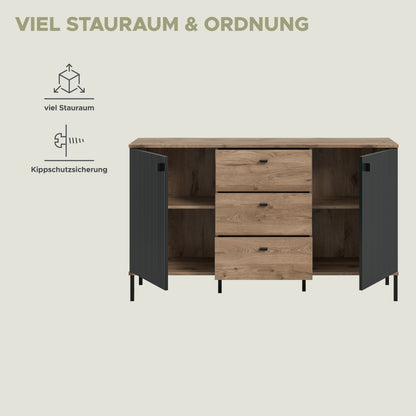 Homes & Jones Sideboard, Wohnzimmerschrank-mit Schubladen, Universalschrank