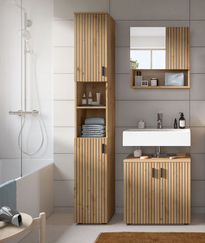 MONE bathroom set (W/H/D: approx. 105/192/30 cm) in cashmere/cashmere