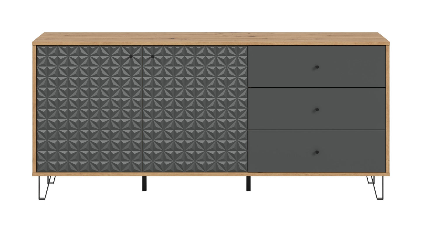 Homes & Jones Sideboard-Wohnzimmerschrank 169 cm breit, Wohnmöbel